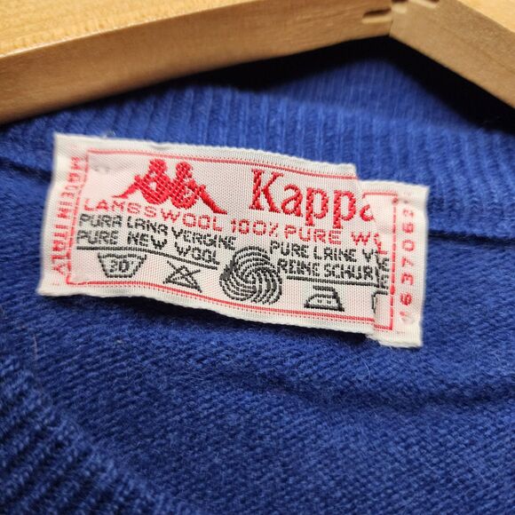 Vintage 70s Robe Di Kappa Wool Lambswool Blue Large New Deadstock - Picture 5 of 12